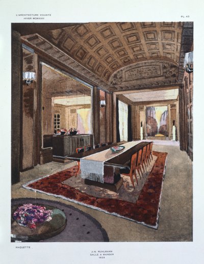 Design for a Dining Room, illustration from the winter issue of 